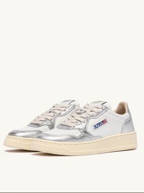 Autry Silver Low-Top Sneakers